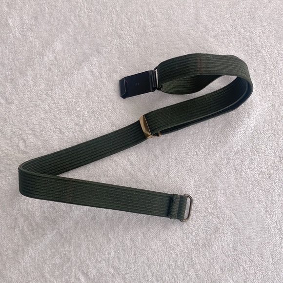 Vintage Crown brass belt buckle with elastic belt - Picture 2 of 3